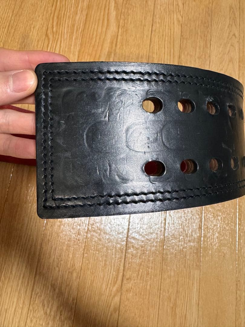 【旧ロゴ】SBD トレーニング・パワーベルト 黒/赤　サイズS