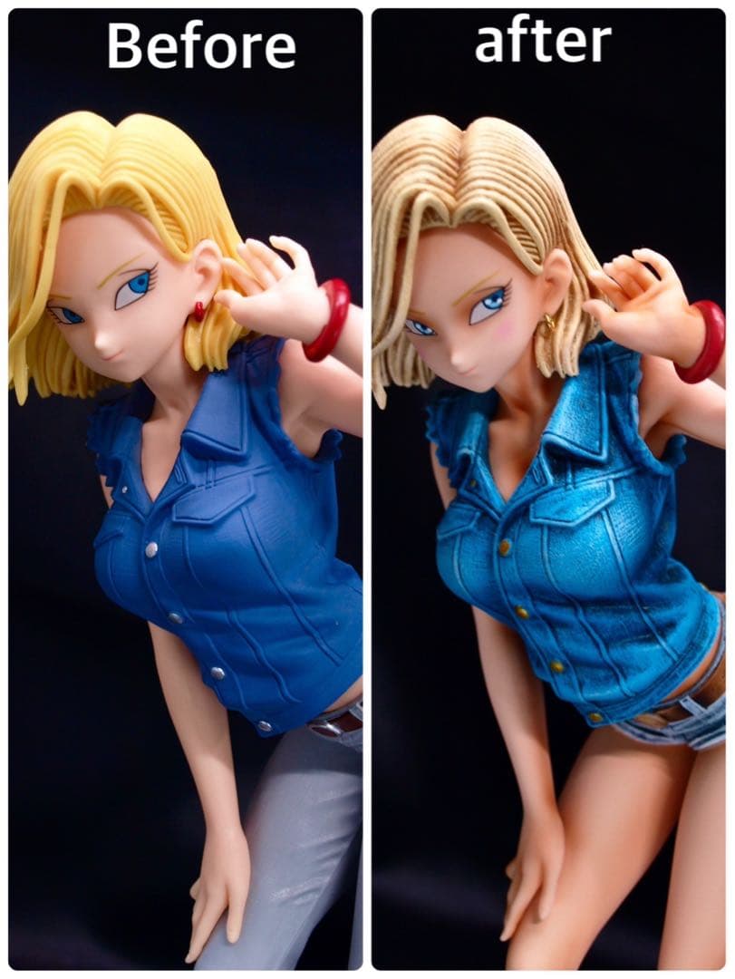 ドラゴンボール 人造人間18号 フィギュア リペイント グリッター&グラマラスA