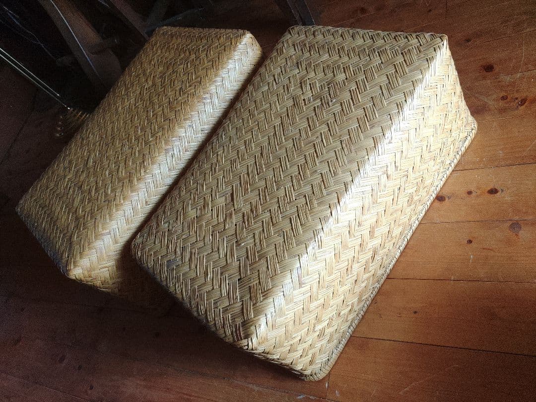 古民具 こうり レトロ　竹行李 柳行李 収納箱 衣装箱 小物入れ 雑貨