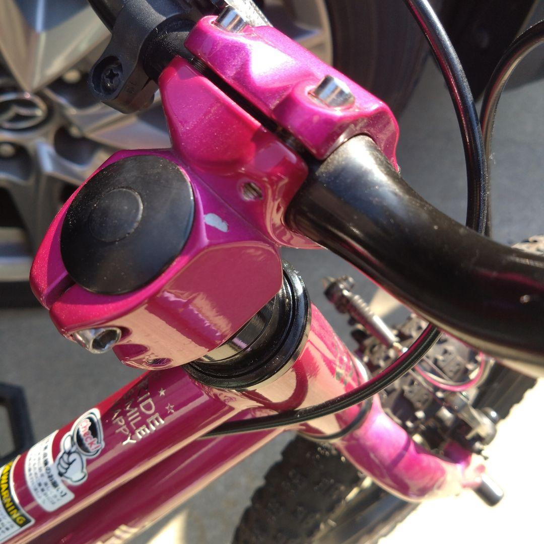 【大阪市内引渡希望】ヨツバサイクル　ピンク　１６インチ