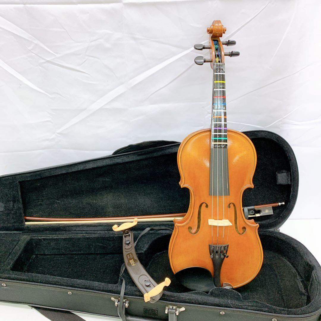 7B9 ニコロサンティNSN60S バイオリン 4/4 美品 弓 ケース 肩当付