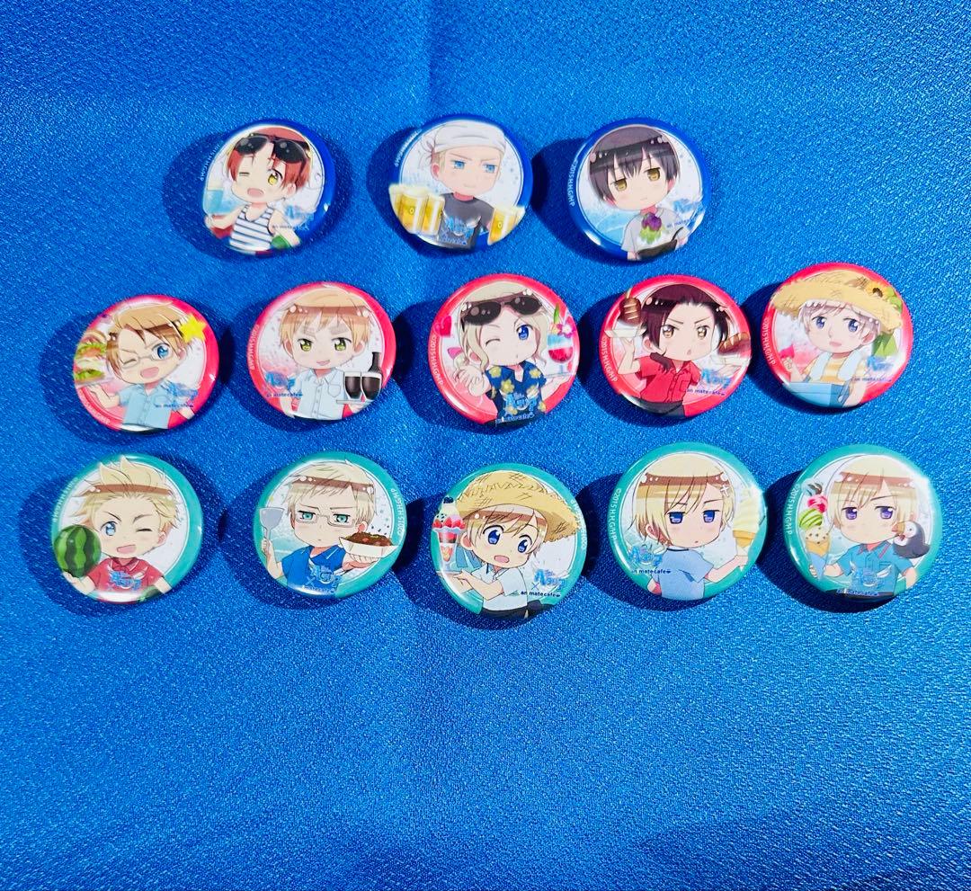 ヘタリア　アニカフェ　缶バッジ　13種セット