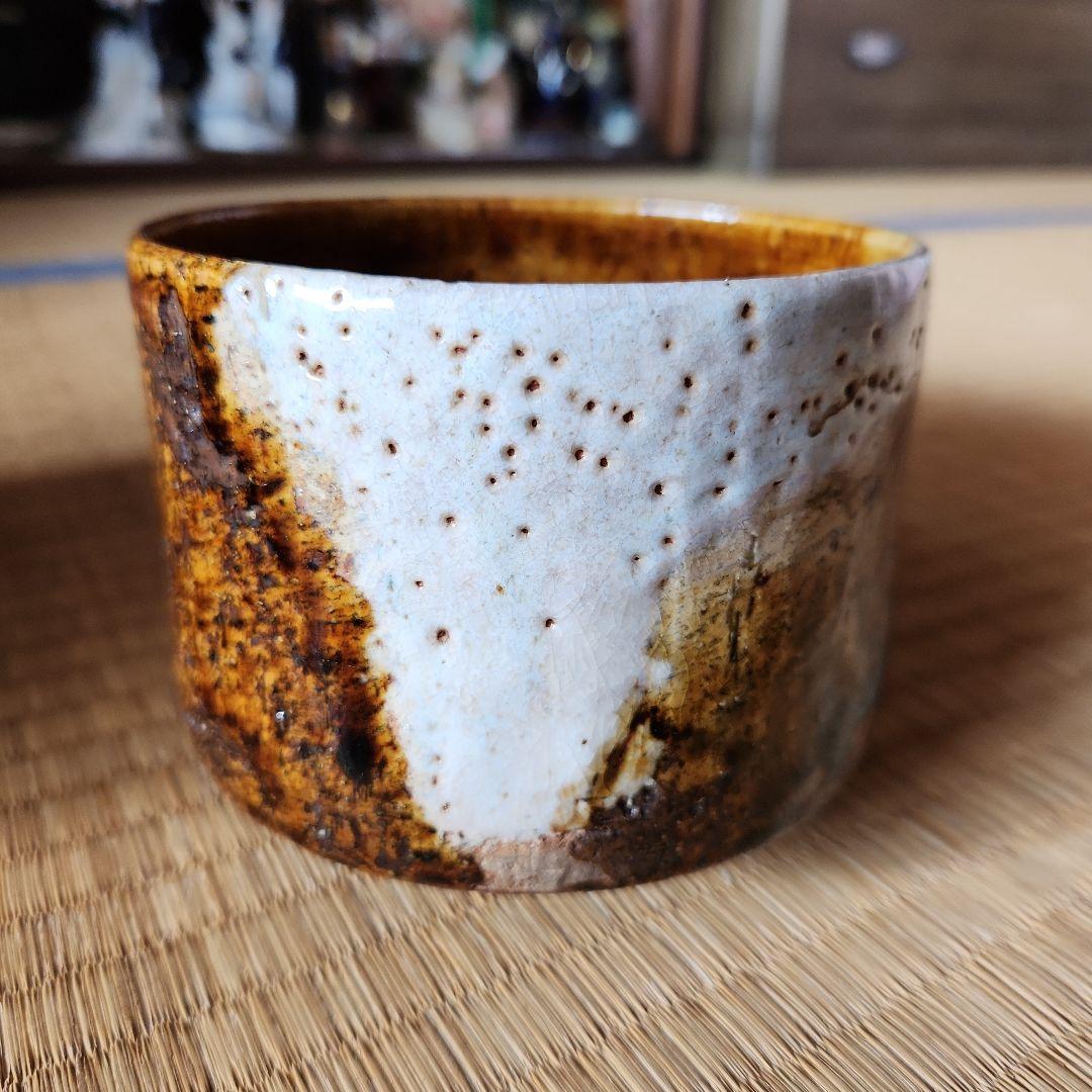 古い唐津筒茶碗