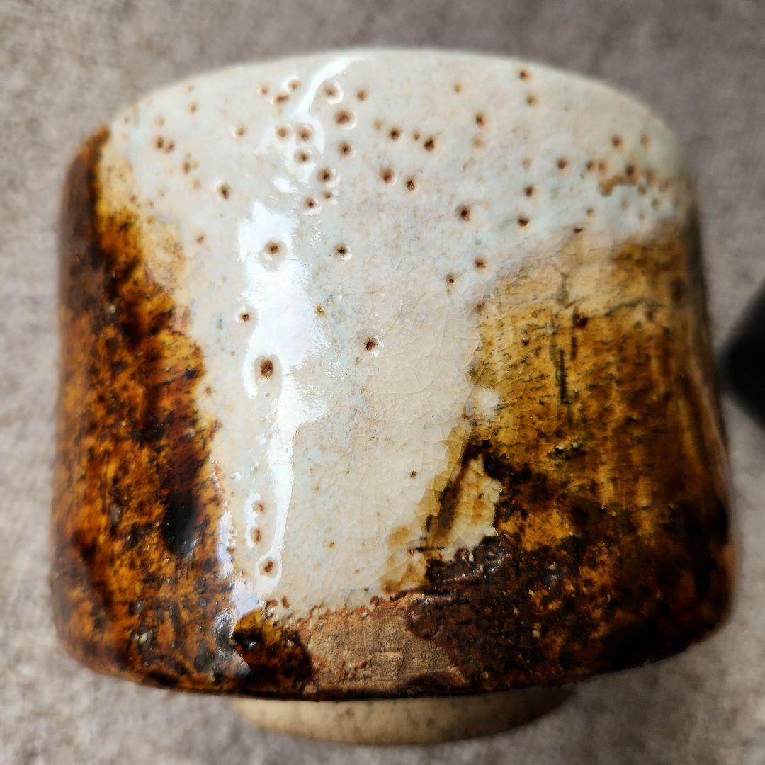 古い唐津筒茶碗