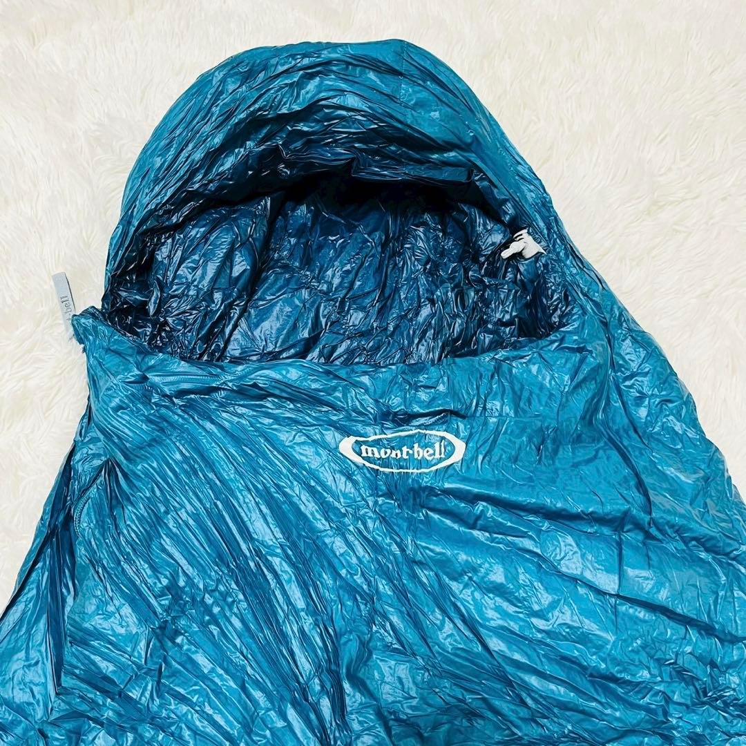 モンベル　シームレス ダウンハガー800 #3 R/ZIP ブルー　保存袋あり