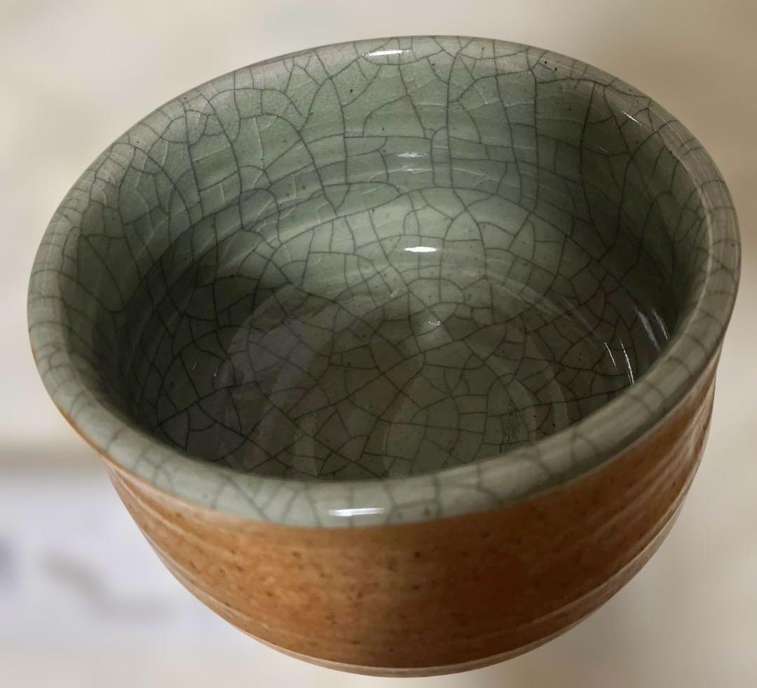 【茶道具】大堀相馬焼 茶碗 半勝陶器店 抹茶茶碗 皇室献上窯 未使用 干支の午年