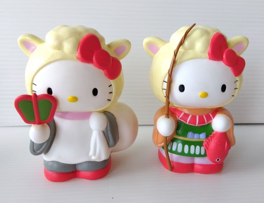 ハローキティ 羊 七福神 フィギュア 貯金箱 7体セット