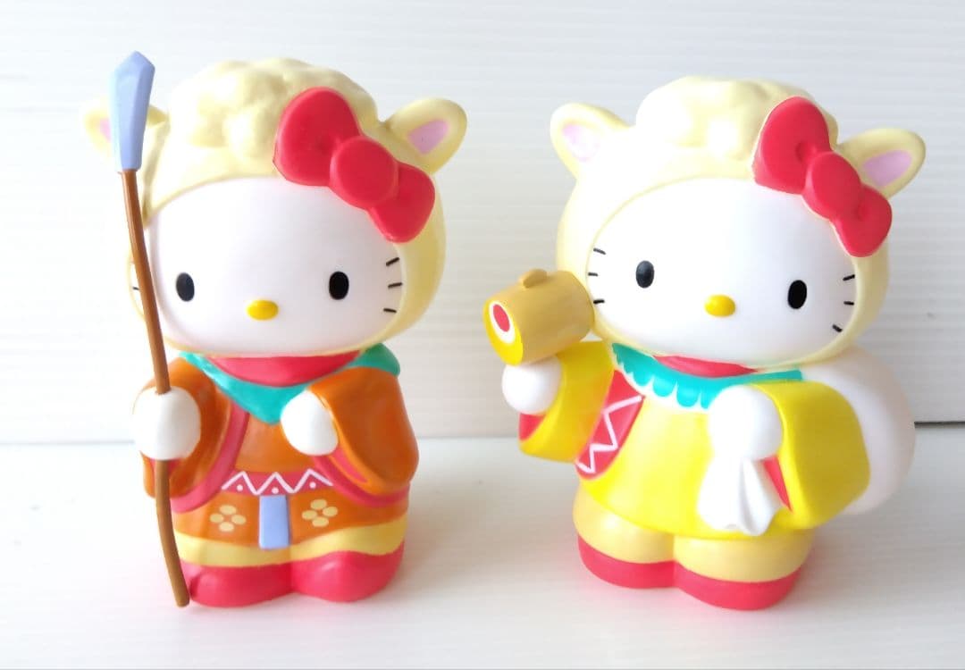 ハローキティ 羊 七福神 フィギュア 貯金箱 7体セット