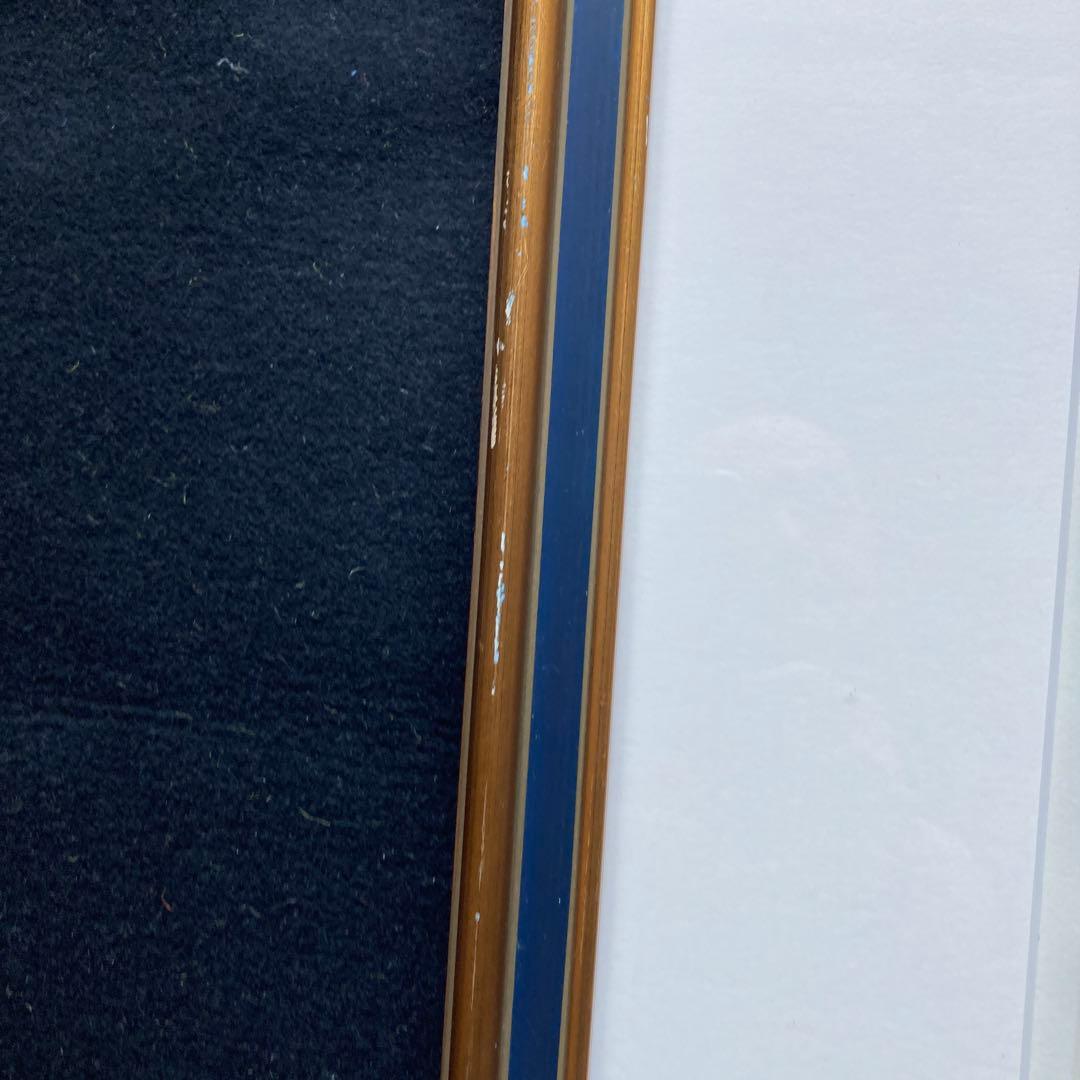 マリオ・アバチ　アテネのパルテノン神殿と毛糸の玉 額縁60×52絵34×27CM