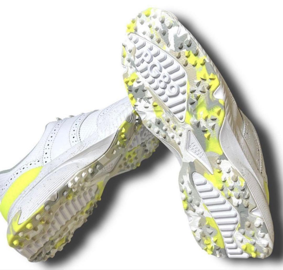 新品 パーリーゲイツ ウィングチップTYPE ゴルフシューズ 26cm 白