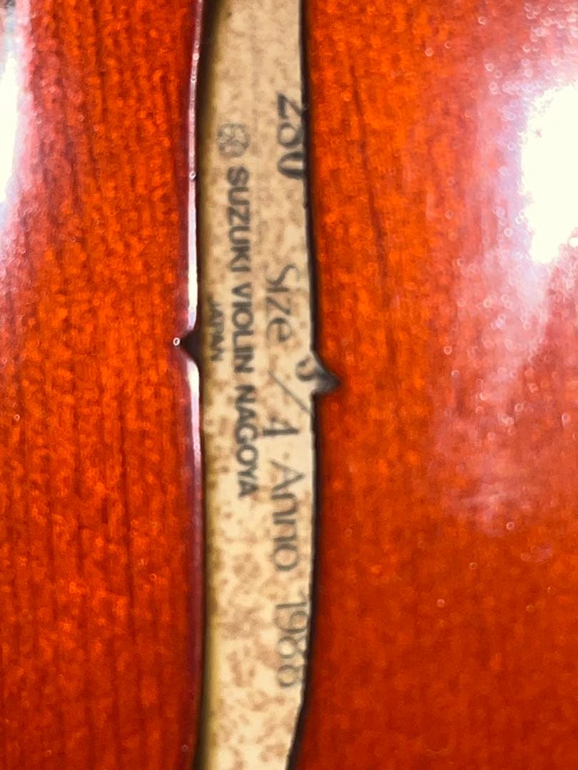 バイオリン3/4サイズ スズキ　NO.280 杉藤弓　メンテナンスしたて