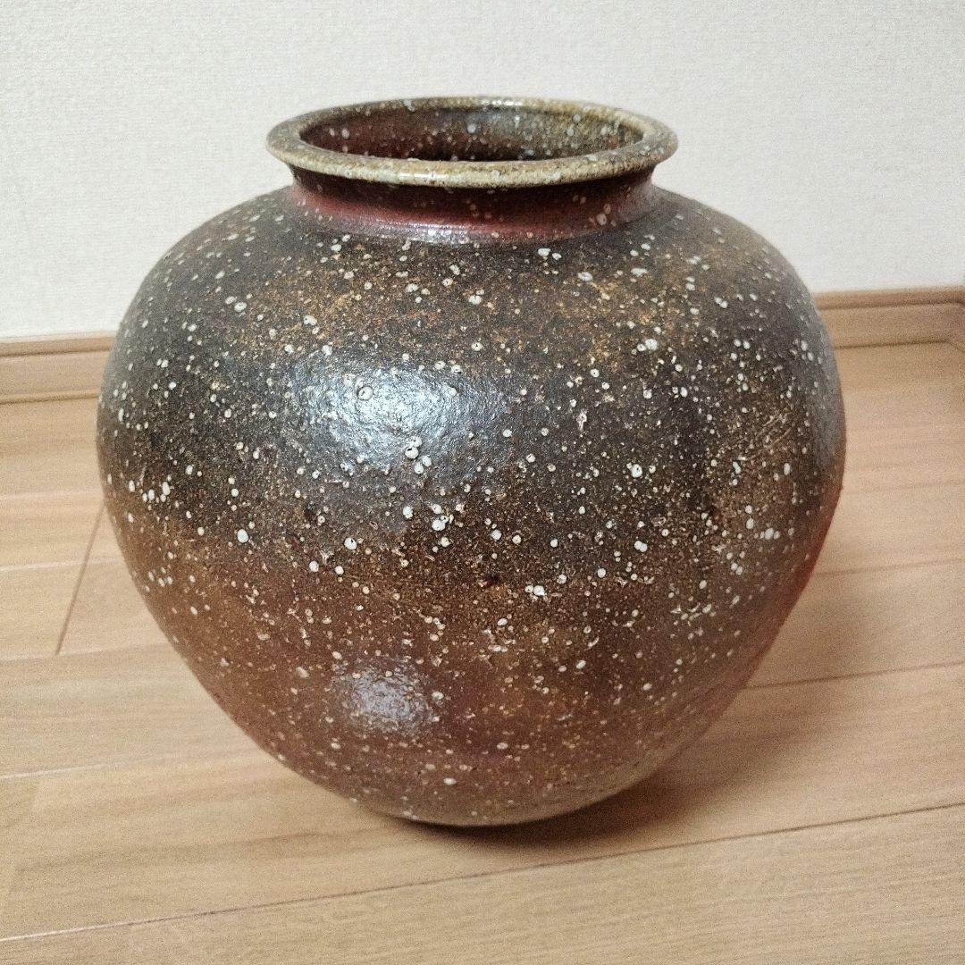 信楽焼【星野亨斉 造】 陶器・壺・花瓶 高30cm 直径30cm 6.1キロ特大