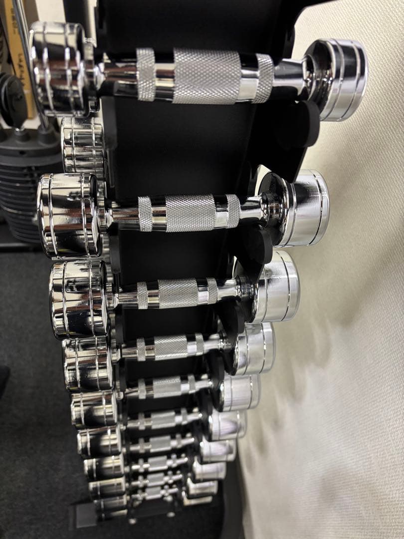 ダンベル　1〜10kg ペア　ダンベルラックセット