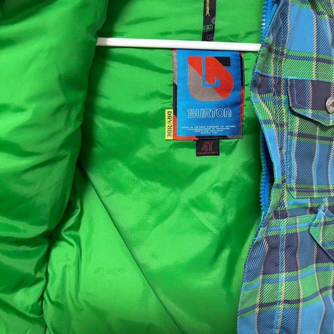 Burton スキーウェア　上下セット　キッズ　4T グリーン　ブルー　スノボ