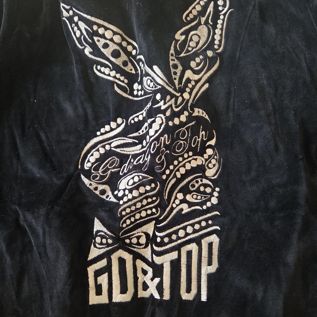 GD&TOP 公式ベロアパーカー黒BIGBANG ジヨンG-DRAGONスエット