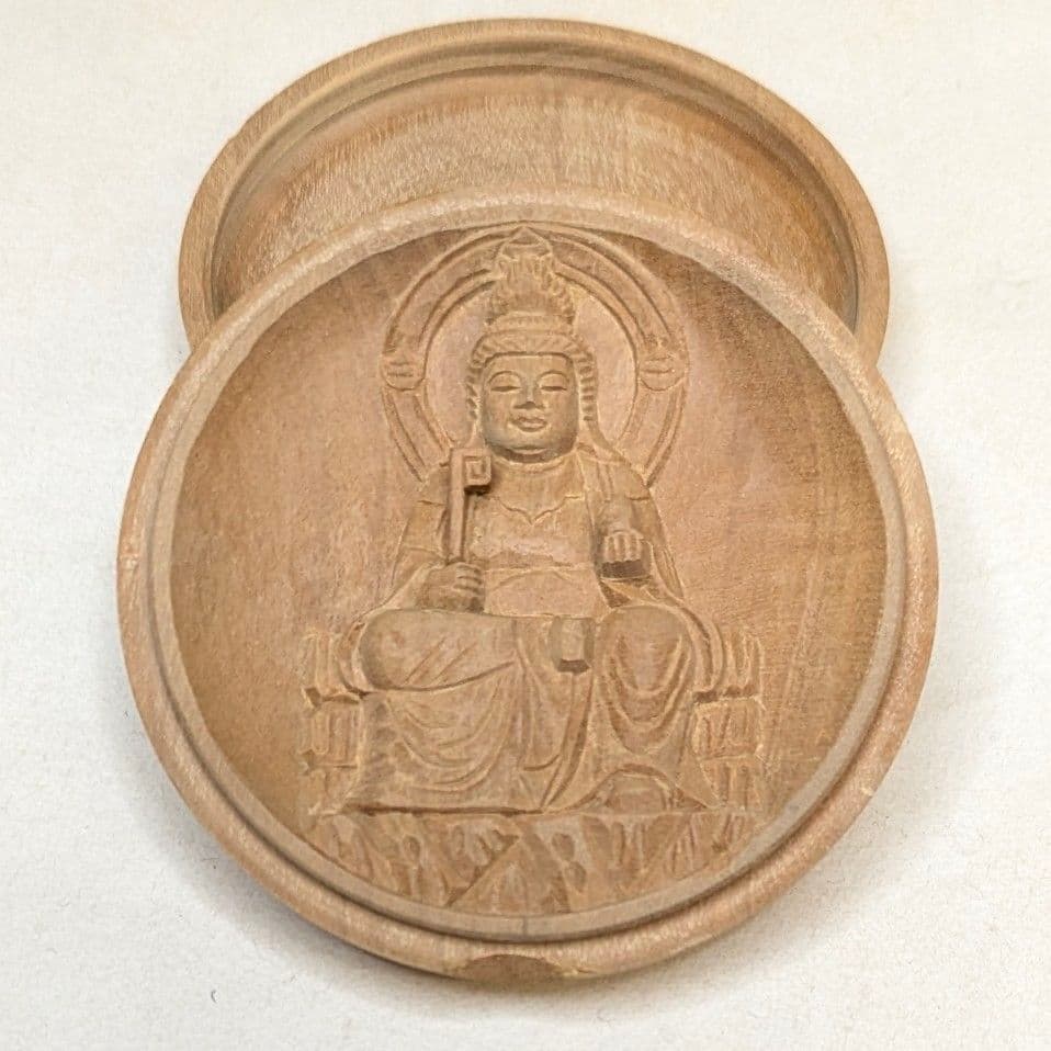 【ゲリラセール・新品】 香合仏　七面天女　白檀　仏龕　懐中仏　吉祥天女　箱無し