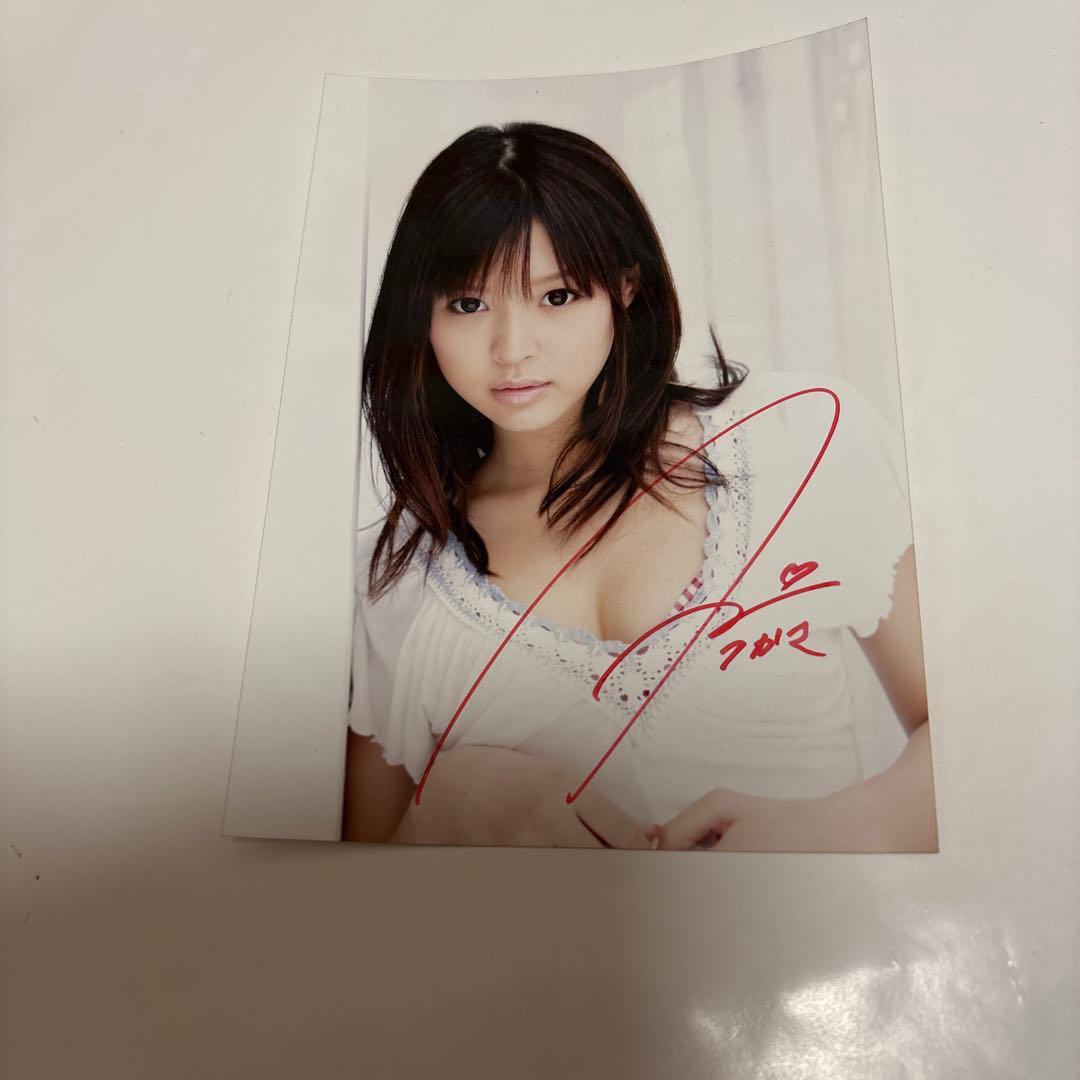貴重なデビュー頃の　葵つかさ　直筆サイン　2L生写真