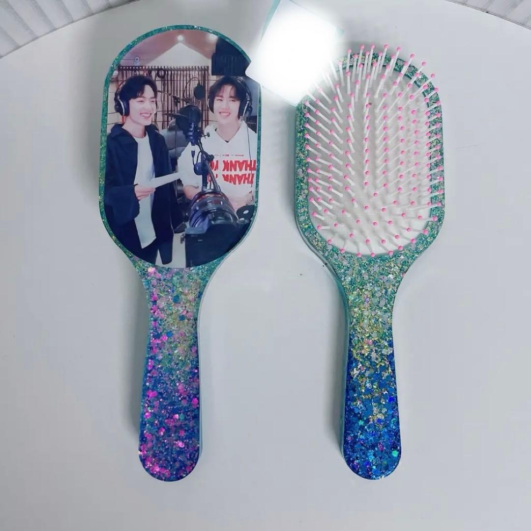 王一博 肖戦 超大レジンエアークッション付きヘアブラシ　4点セット❣️確認用105