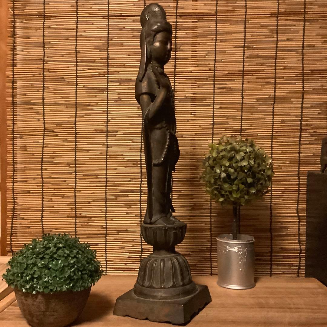 朝鮮・三国時代「南無観世音菩像」高句麗・新羅・百済・天平・古銅