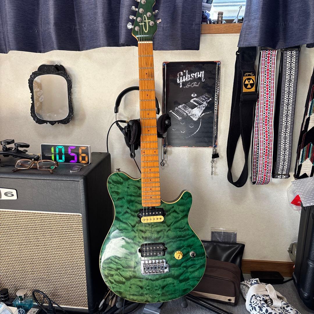 エレキギター グリーン ハムバッカー