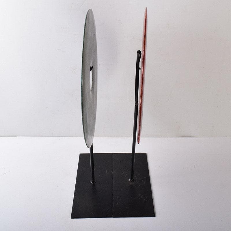 中国　玉石彫刻　オブジェ　置物　合計約6.8㎏　鉄台座　4点　V　R8715H