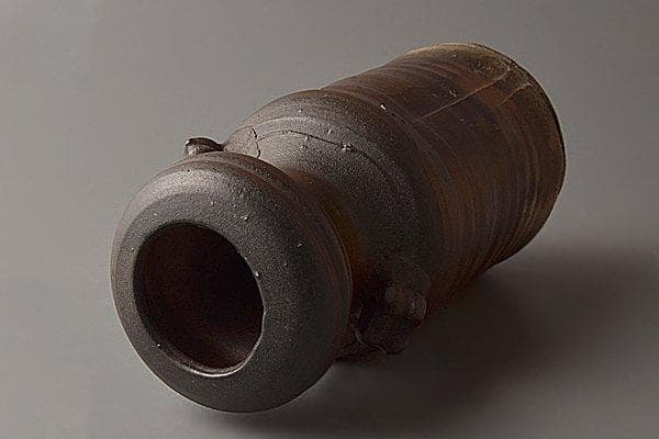 u485 茶道具　山荘窯　藤本道生　備前花生