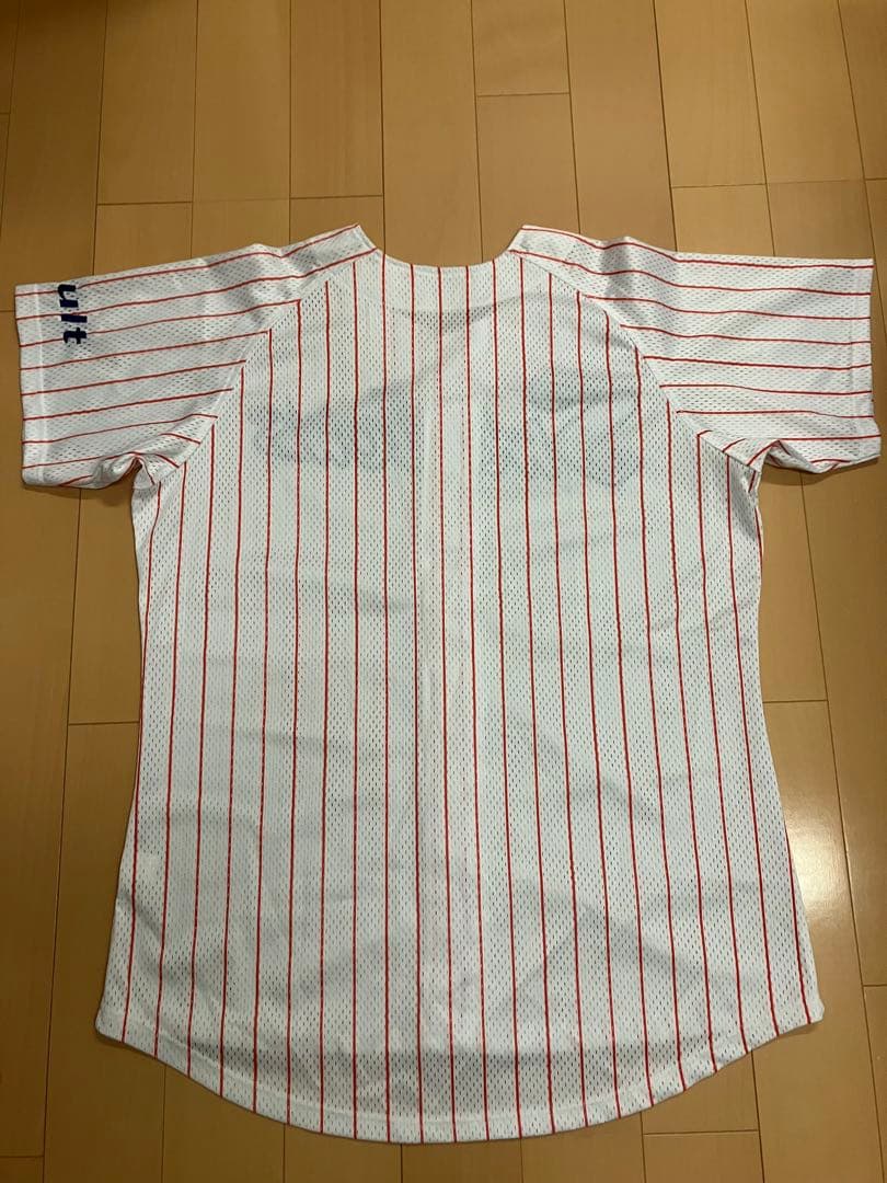 東京ヤクルトスワローズ　シャープ産業　ユニフォーム　当時　ミズノ　復刻　無地