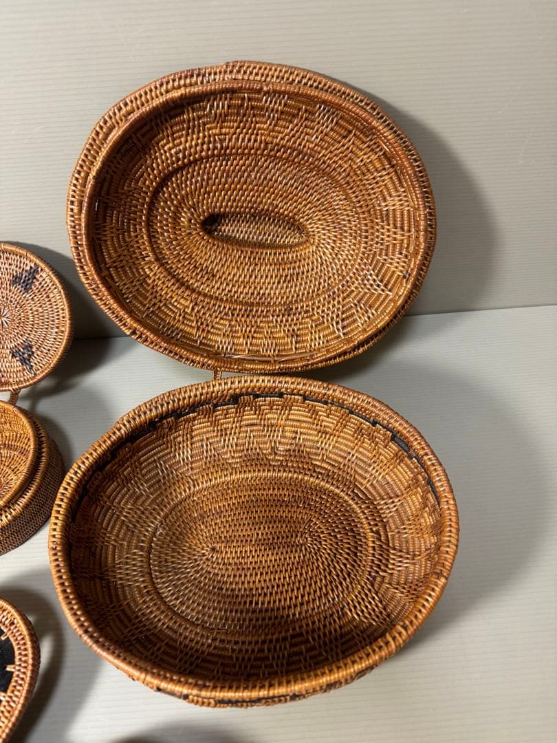 2150  インテリア カゴ 収納 小物入れ　3客