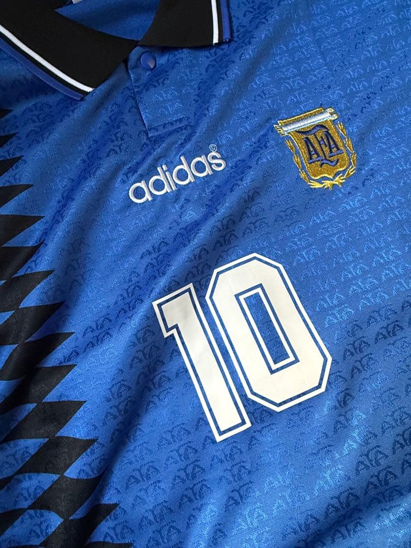 アルゼンチン代表 マラドーナadidas 青 ポロシャツ M