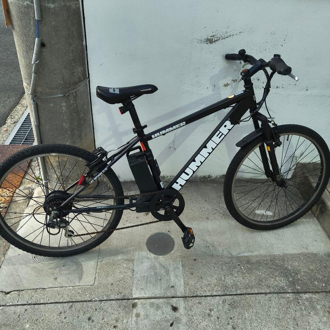 引取限定　HUMMER 電動アシスト黒 ギア　ハマー　ロードバイク　ジャンク
