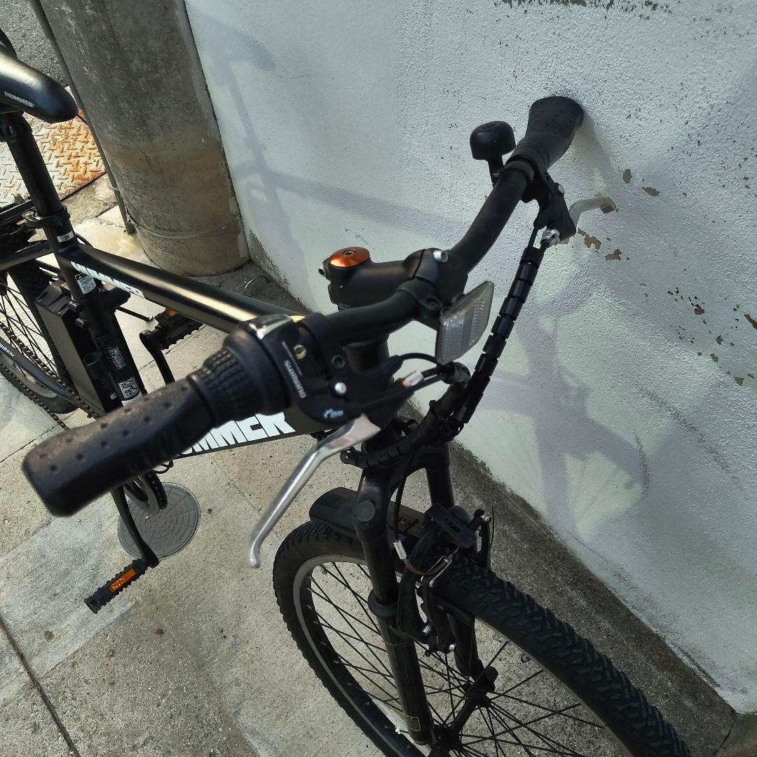 引取限定　HUMMER 電動アシスト黒 ギア　ハマー　ロードバイク　ジャンク