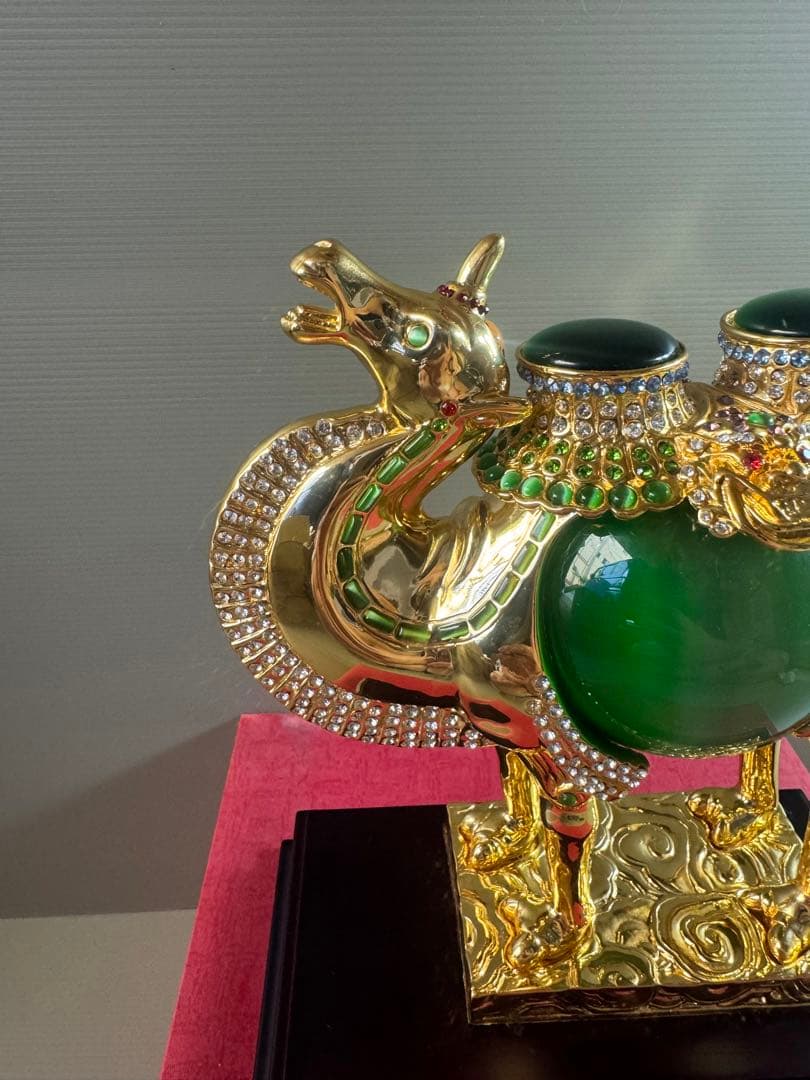 1542 中国美術 りゅうきんらくだ 流金駱駝 金メッキ ラクダ 奮門開拓　2客