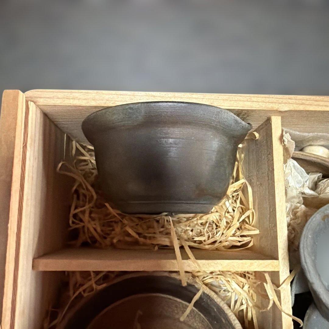 陶器セット 茶碗 急須 湯呑み 木箱入り