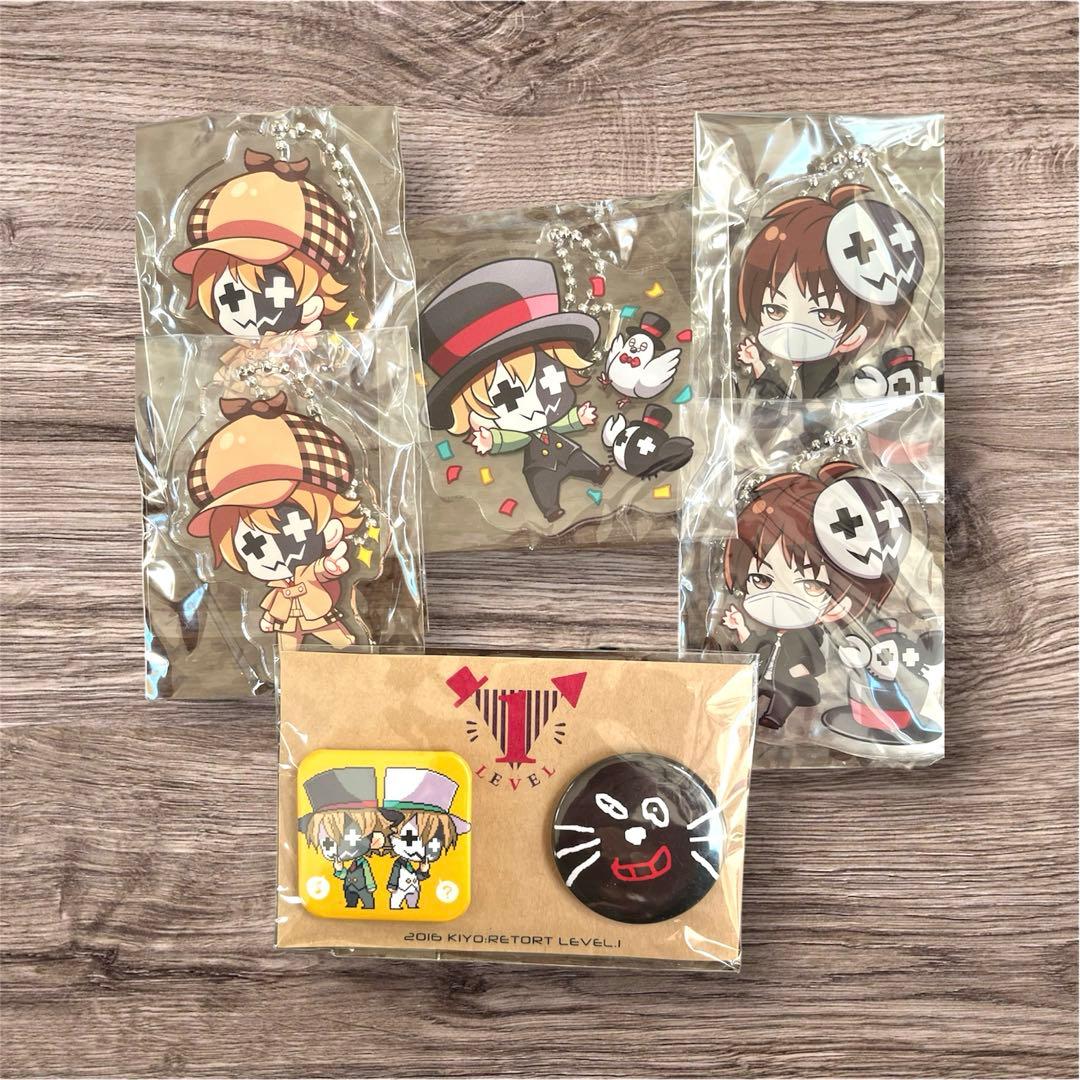 キヨ レトルト グッズセット LEVEL.1 LEVEL.3 缶バッジ アクキー