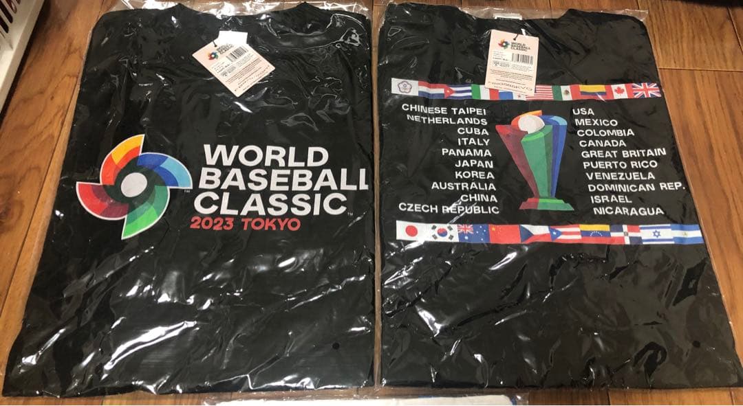 【新品未開封】WBC 2023 ロゴ入り Tシャツ XL 黒 &フェイスタオル