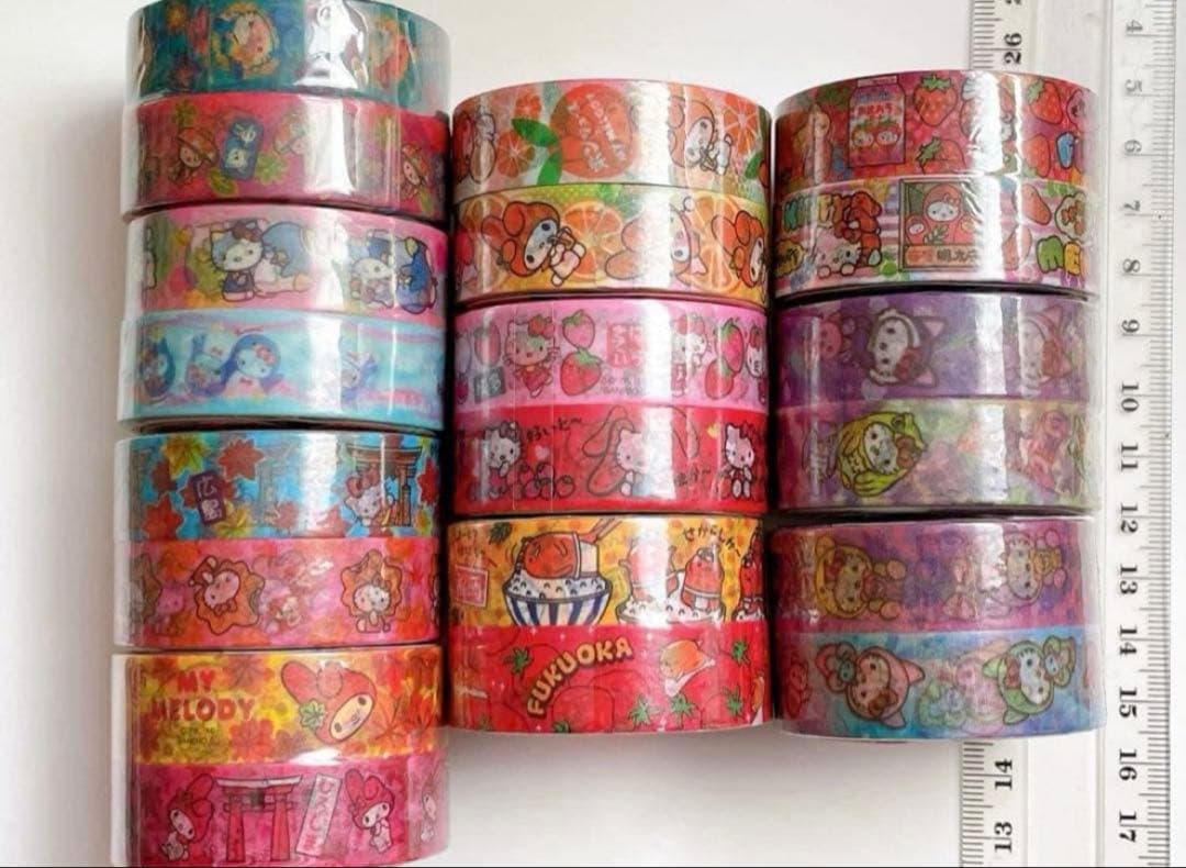 新品サンリオご当地マスキングテープ20本セット★ご当地マステまとめ売り