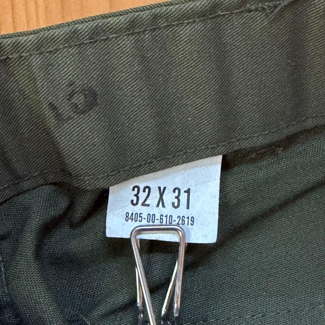 米軍実物 ユーティリティ トラウザース OG-507 32×31