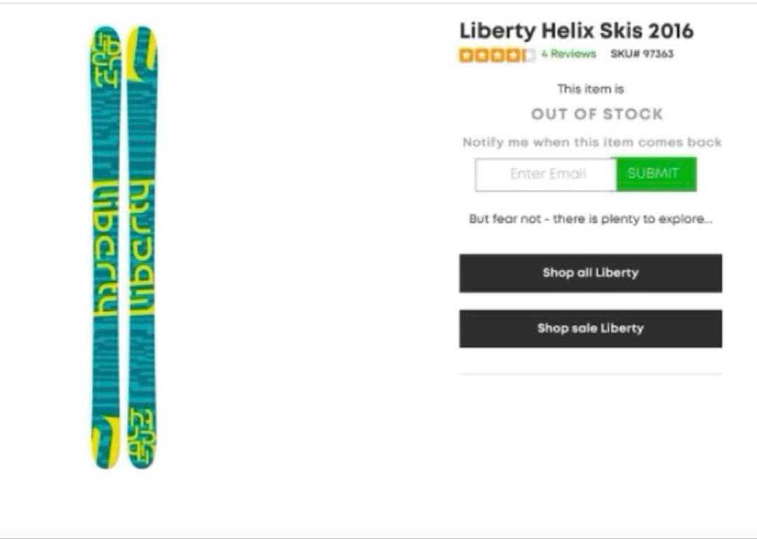 ⚠️美品TUNEUP後未使用激レアリバティーHELIX 167cmチロリアビン付