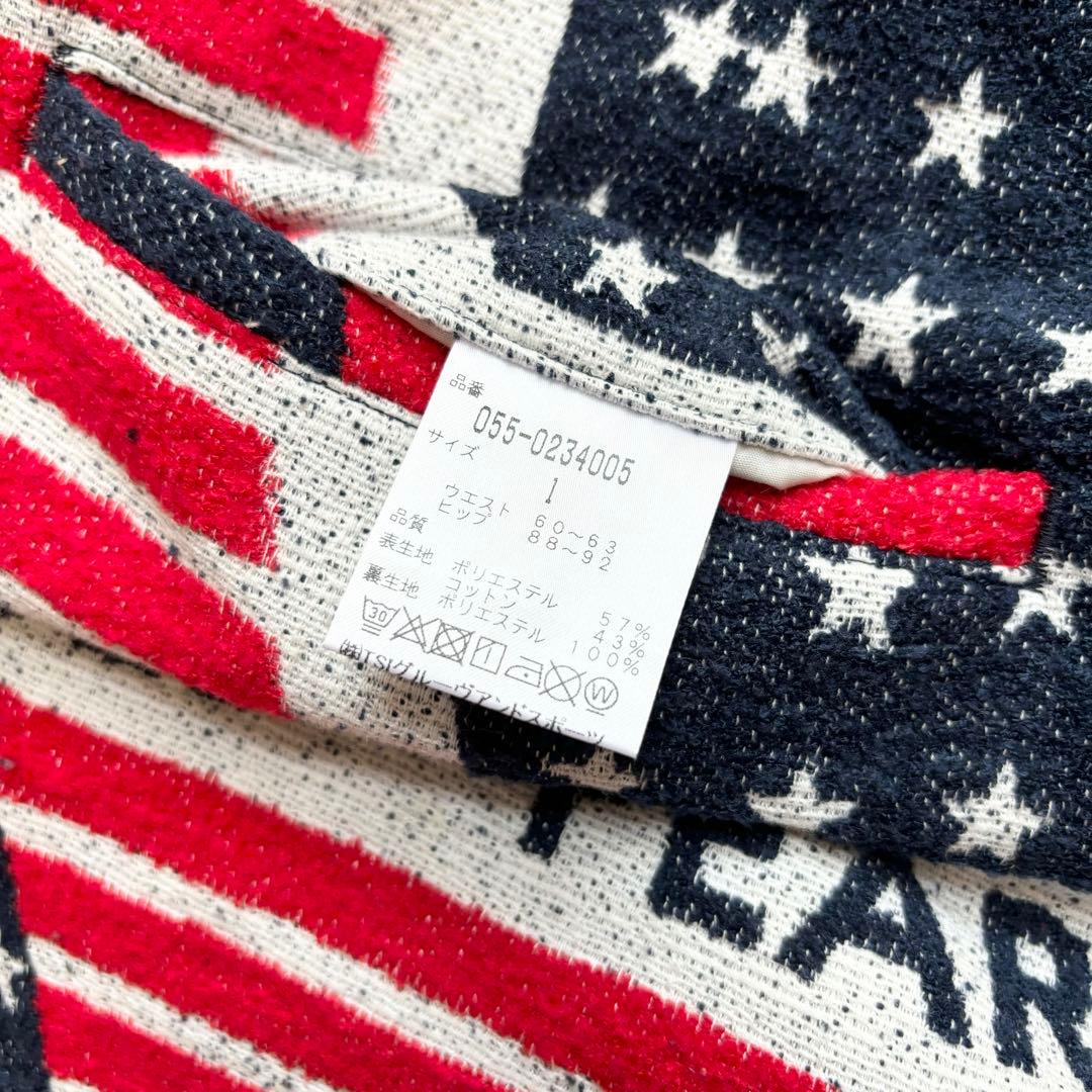 【美品】PEARLY GATES パーリーゲイツ 星条旗柄 スカート ペチコート