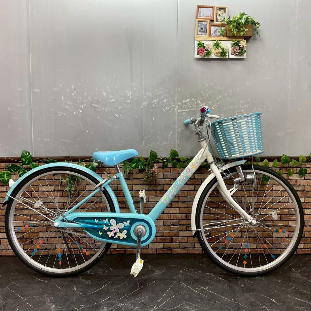 【104】子供用自転車 子供車 ブリヂストン ECOPAL 水色 24インチ
