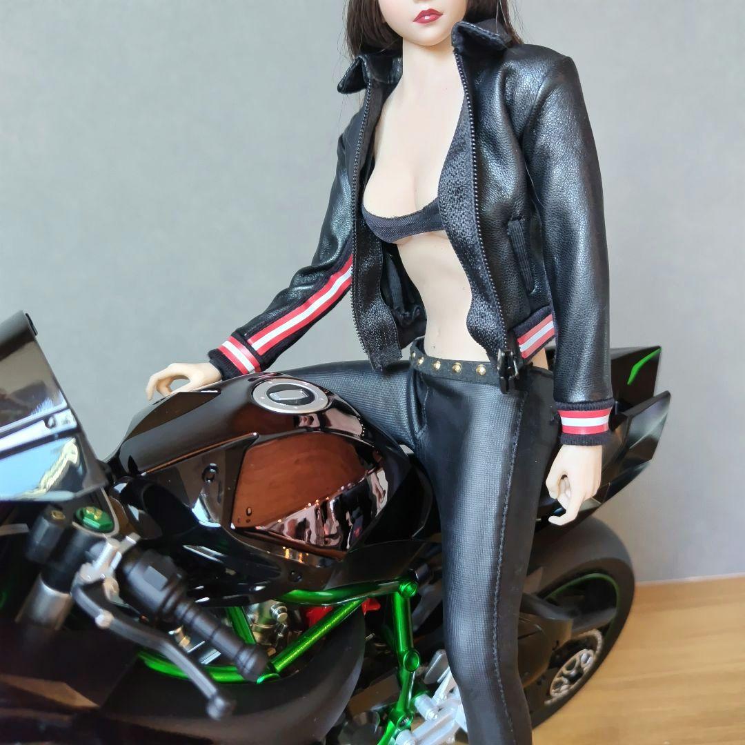 Kawasaki Ninja H2R 1/6 合金バイクモデル 可動フィギュア付