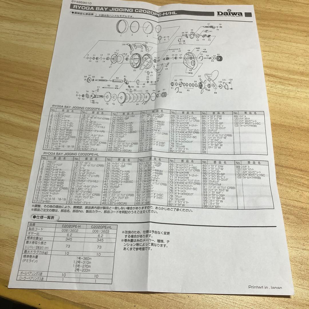 ダイワリョウガC2020PEH 0118-1