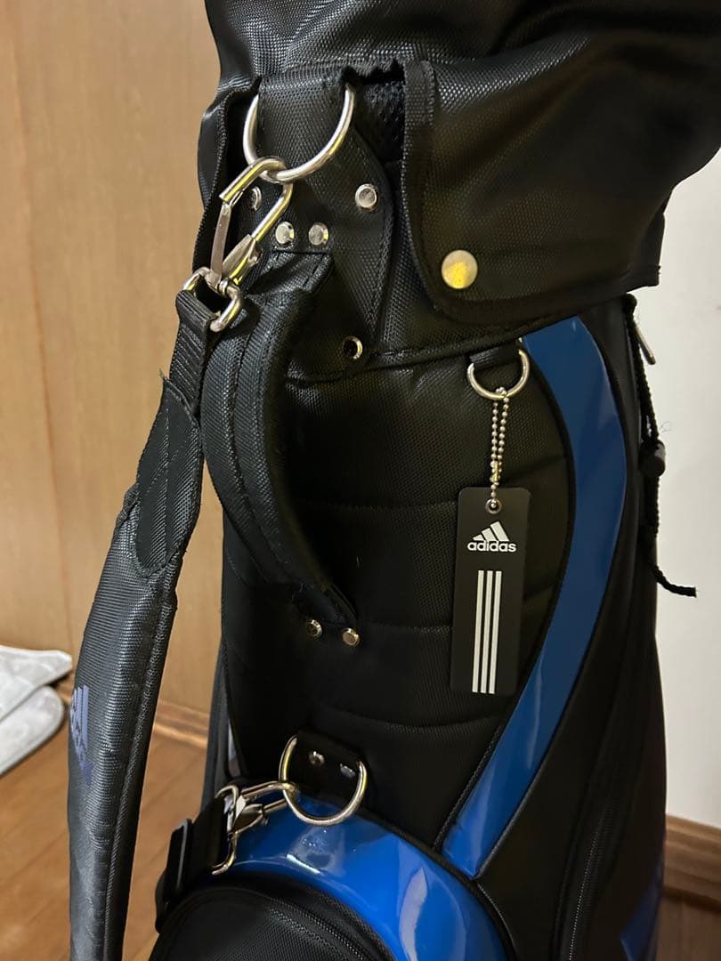 adidas ゴルフキャディバッグ 黒/青サイズ9.5