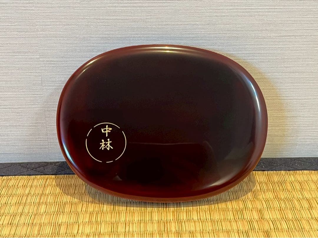 輪島塗 角藤漆器店謹製 溜塗小判型弁当箱 10客 共箱