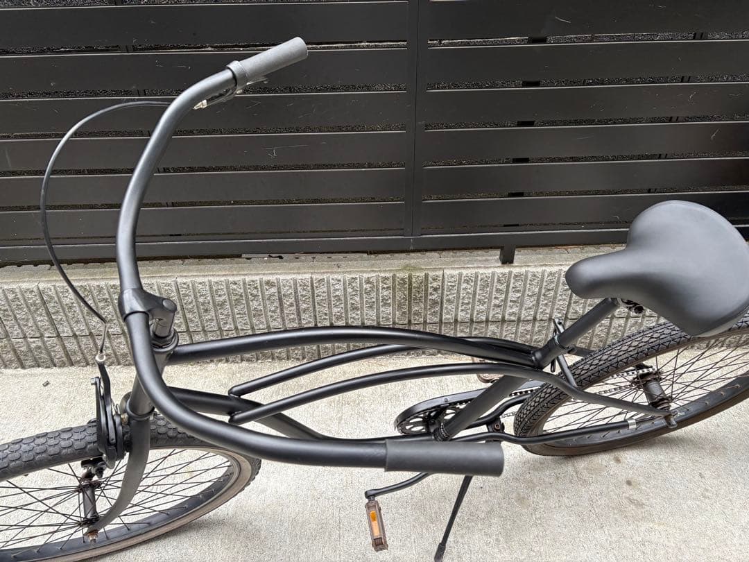 【引き取り限定】ビーチクルーザー 26インチ マットブラック 自転車
