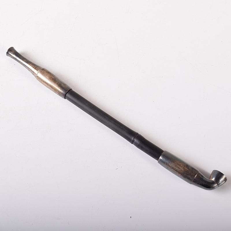 時代提げ物　喫煙具　平安　秦蔵六造　銀煙管　キセル　約36g　共箱　DR8366