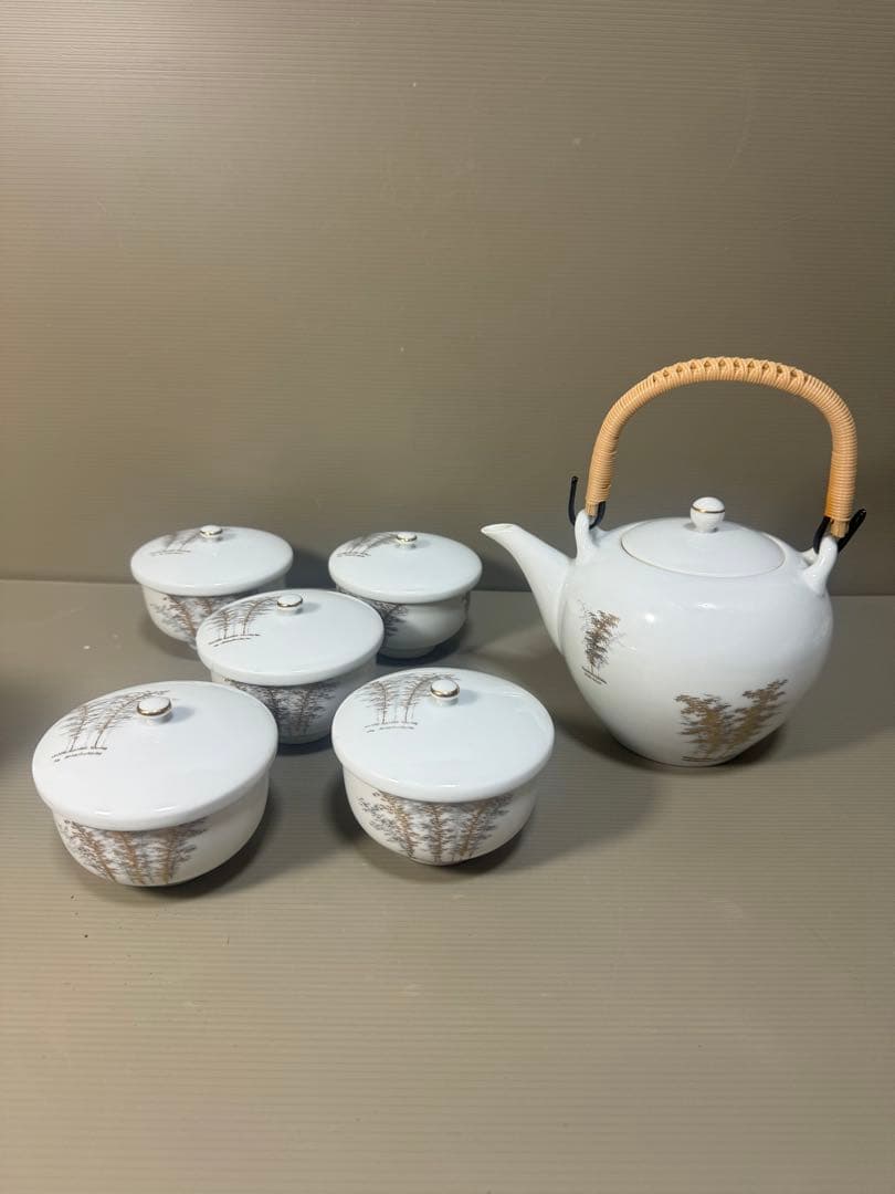 2300 深川製磁　茶器セット　急須1客　湯呑蓋付5客