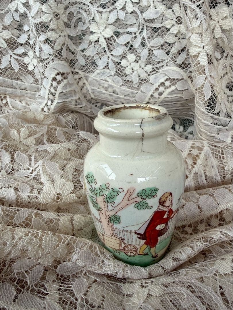 【く20】20 フランス　アンティーク　マスタード　ポッド