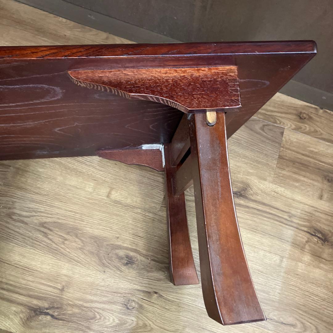 B-2 座卓 文机 和家具 栓 セン 折りたたみ脚 ローテーブル 昭和レトロ