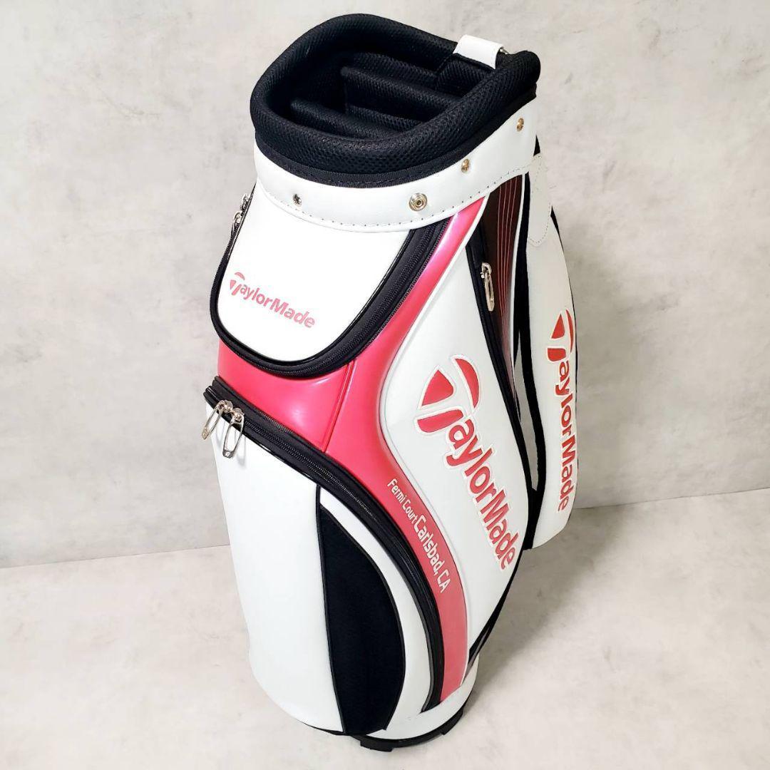テーラーメイド キャディバッグ レディース ホワイト×ピンク ゴルフバッグ